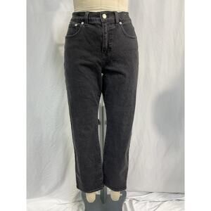 Madewell 'The Petite' 90s Black Straight Denim Jean Size P 29